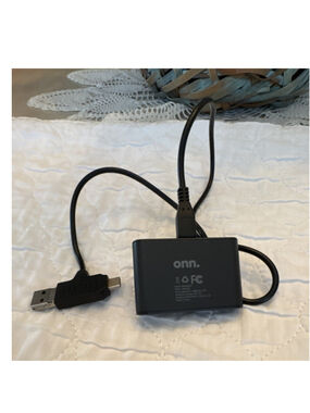 onn. USB & USB-C Multi-Format Card Reader for MicroSD CF SD, MPN 0464321